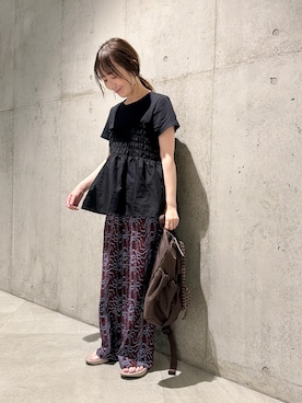 「URBAN RESEARCH Sonny Label（アーバンリサーチサニーレーベル）のアイテム」を使った、香織さん（レディース・154cm）の夏コーディネート