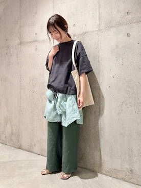 「FORK&SPOON（フォークアンドスプーン）のアイテム（トップス）」を使った、香織さん（レディース・154cm）の春コーディネート
