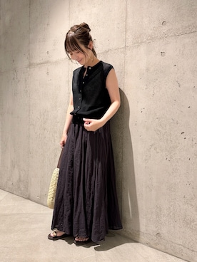 「URBAN RESEARCH Sonny Label（アーバンリサーチサニーレーベル）のアイテム（バッグ）」を使った、香織さん（レディース・154cm）の夏コーディネート
