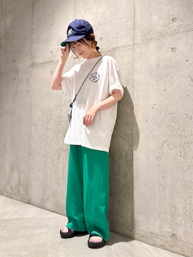 「SonnyLabel」｜「アイテム（キャップ）」を使った、香織さん（レディース・154cm）の夏コーディネート