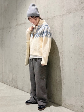 「URBAN RESEARCH Sonny Label（アーバンリサーチサニーレーベル）のアイテム」を使った、香織さん（レディース・154cm）の冬コーディネート