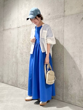 「SonnyLabel」｜「アイテム（キャップ）」を使った、香織さん（レディース・154cm）の春コーディネート