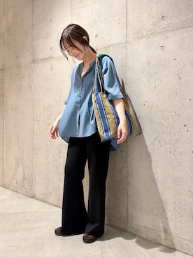 「URBAN RESEARCH Sonny Label（アーバンリサーチサニーレーベル）のアイテム（バッグ）」を使った、香織さん（レディース・154cm）の夏コーディネート