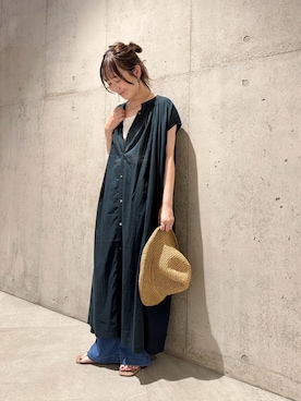 「URBAN RESEARCH Sonny Label（アーバンリサーチサニーレーベル）のアイテム（帽子）」を使った、香織さん（レディース・154cm）の夏コーディネート