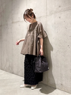 「URBAN RESEARCH Sonny Label（アーバンリサーチサニーレーベル）のアイテム（バッグ）」を使った、香織さん（レディース・154cm）の夏コーディネート