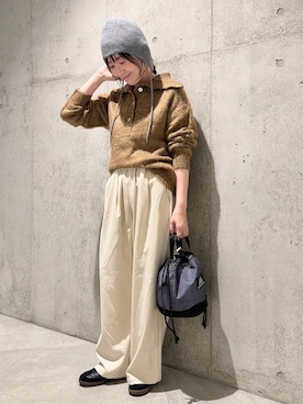 「アイテム（その他雑貨）」を使った、香織さん（レディース・154cm）の秋コーディネート