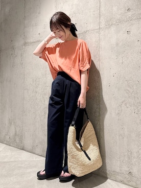 「URBAN RESEARCH Sonny Label（アーバンリサーチサニーレーベル）のアイテム」を使った、香織さん（レディース・154cm）の夏コーディネート