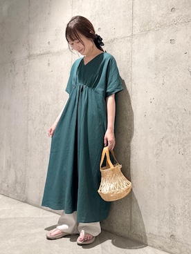 「アイテム（ヘアアクセサリー）」を使った、香織さん（レディース・154cm）の夏コーディネート