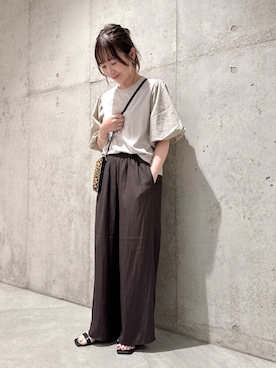 「サニーレーベル」｜香織さん（レディース・154cm）の夏コーディネート