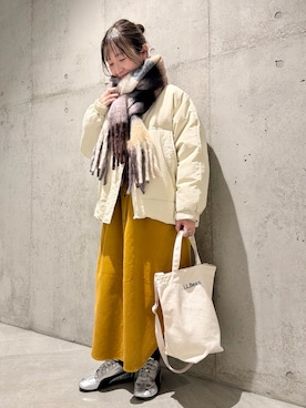 「オトナカジュアル」｜「アイテム（ワンピース/ドレス）」を使った、香織さん（レディース・154cm）の冬コーディネート