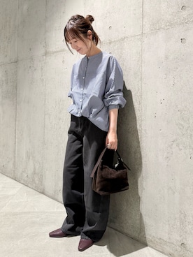 「アイテム（パンツ）」を使った、香織さん（レディース・154cm）の秋コーディネート