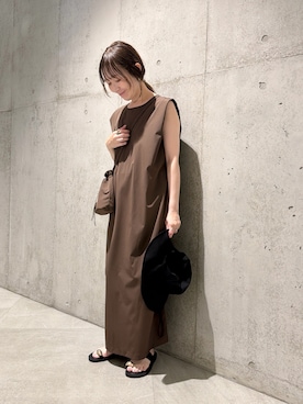 「URBAN RESEARCH Sonny Label（アーバンリサーチサニーレーベル）のアイテム（帽子）」を使った、香織さん（レディース・154cm）の夏コーディネート