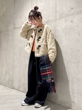 「URBAN RESEARCH Sonny Label（アーバンリサーチサニーレーベル）のアイテム（その他アウター）」を使った、香織さん（レディース・154cm）の冬コーディネート