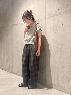 「LE VERNIS（ル・ベルニ）のアイテム」を使った、香織さん（レディース・154cm）の夏コーディネート