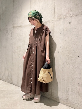 「URBAN RESEARCH Sonny Label（アーバンリサーチサニーレーベル）のアイテム（バッグ）」を使った、香織さん（レディース・154cm）の夏コーディネート