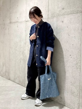 「低身長」｜「アイテム（サロペット/オーバーオール）」を使った、香織さん（レディース・154cm）の秋コーディネート