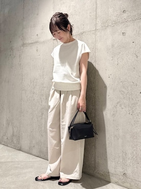 「URBAN RESEARCH Sonny Label（アーバンリサーチサニーレーベル）のアイテム（パンツ）」を使った、香織さん（レディース・154cm）の夏コーディネート