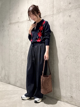 「URBAN RESEARCH Sonny Label（アーバンリサーチサニーレーベル）のアイテム（ショルダーバッグ）」を使った、香織さん（レディース・154cm）の秋コーディネート