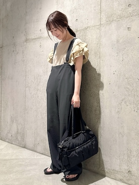 「フリルトップス」｜香織さん（レディース・154cm）の夏コーディネート