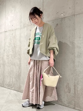 「URBAN RESEARCH Sonny Label（アーバンリサーチサニーレーベル）のアイテム（ブルゾン）」を使った、香織さん（レディース・154cm）の春コーディネート