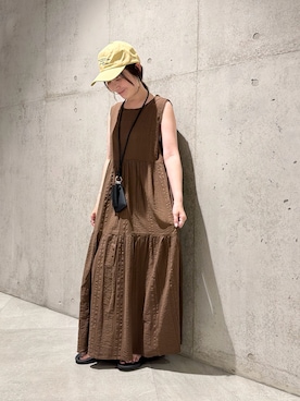 「URBAN RESEARCH Sonny Label（アーバンリサーチサニーレーベル）のアイテム（帽子）」を使った、香織さん（レディース・154cm）の夏コーディネート