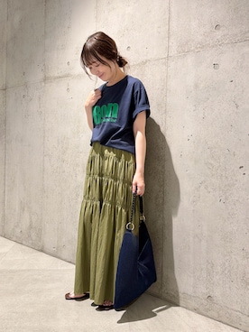 「URBAN RESEARCH Sonny Label（アーバンリサーチサニーレーベル）のアイテム」を使った、香織さん（レディース・154cm）の夏コーディネート