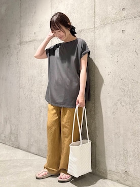 「URBAN RESEARCH Sonny Label（アーバンリサーチサニーレーベル）のアイテム」を使った、香織さん（レディース・154cm）の夏コーディネート