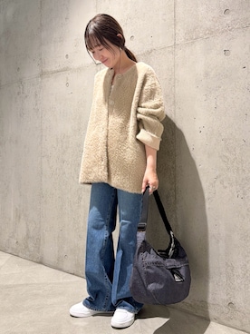 「URBAN RESEARCH Sonny Label（アーバンリサーチサニーレーベル）のアイテム（ショルダーバッグ）」を使った、香織さん（レディース・154cm）の秋コーディネート
