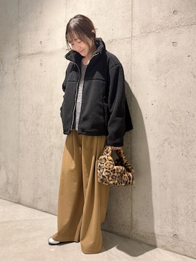「アイテム（ハンドバッグ）」を使った、香織さん（レディース・154cm）の冬コーディネート