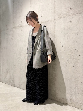 「URBAN RESEARCH DOORS(アーバンリサーチドアーズ)のアイテム(ワンピース/ドレス)」を使った、香織さん(レディース・154cm)の秋コーディネート