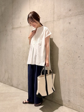 「URBAN RESEARCH Sonny Label（アーバンリサーチサニーレーベル）のアイテム（バッグ）」を使った、香織さん（レディース・154cm）の夏コーディネート