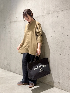「URBAN RESEARCH Sonny Label（アーバンリサーチサニーレーベル）のアイテム（バッグ）」を使った、香織さん（レディース・154cm）の秋コーディネート