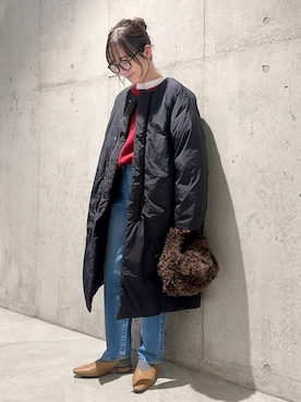 「アイテム（パンプス）」を使った、香織さん（レディース・154cm）の秋コーディネート