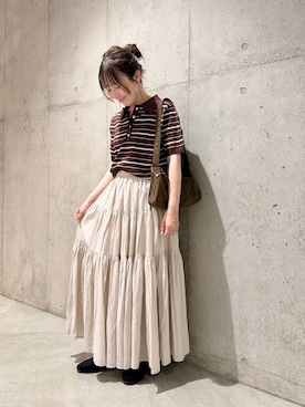 「URBAN RESEARCH Sonny Label（アーバンリサーチサニーレーベル）のアイテム（バッグ）」を使った、香織さん（レディース・154cm）の夏コーディネート
