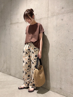 「URBAN RESEARCH Sonny Label（アーバンリサーチサニーレーベル）のアイテム（バッグ）」を使った、香織さん（レディース・154cm）の夏コーディネート
