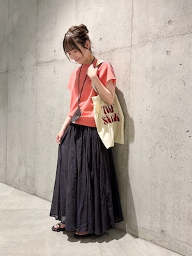 「URBAN RESEARCH Sonny Label（アーバンリサーチサニーレーベル）のアイテム（バッグ）」を使った、香織さん（レディース・154cm）の夏コーディネート