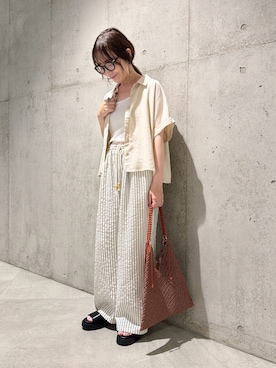 「URBAN RESEARCH Sonny Label（アーバンリサーチサニーレーベル）のアイテム」を使った、香織さん（レディース・154cm）の夏コーディネート