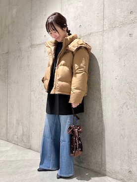 「URBAN RESEARCH Sonny Label（アーバンリサーチサニーレーベル）のアイテム（ベスト）」を使った、香織さん（レディース・154cm）の冬コーディネート
