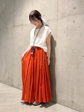 「URBAN RESEARCH Sonny Label（アーバンリサーチサニーレーベル）のアイテム」を使った、香織さん（レディース・154cm）の夏コーディネート