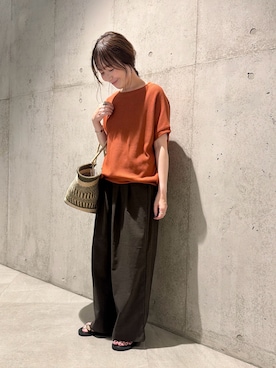 「URBAN RESEARCH Sonny Label（アーバンリサーチサニーレーベル）のアイテム」を使った、香織さん（レディース・154cm）の夏コーディネート
