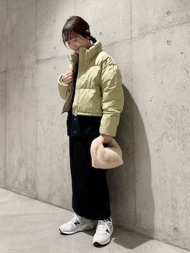 「URBAN RESEARCH（アーバンリサーチ）のアイテム（ダウンジャケット/コート）」を使った、香織さん（レディース・154cm）の冬コーディネート