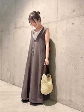 「URBAN RESEARCH Sonny Label（アーバンリサーチサニーレーベル）のアイテム（バッグ）」を使った、香織さん（レディース・154cm）の夏コーディネート