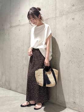 「URBAN RESEARCH Sonny Label（アーバンリサーチサニーレーベル）のアイテム」を使った、香織さん（レディース・154cm）の夏コーディネート