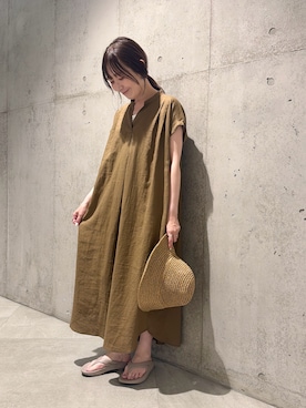 「URBAN RESEARCH Sonny Label（アーバンリサーチサニーレーベル）のアイテム（帽子）」を使った、香織さん（レディース・154cm）の夏コーディネート