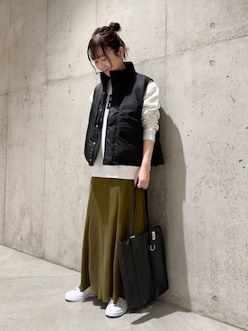 「URBAN RESEARCH Sonny Label（アーバンリサーチサニーレーベル）のアイテム（その他アウター）」を使った、香織さん（レディース・154cm）の冬コーディネート
