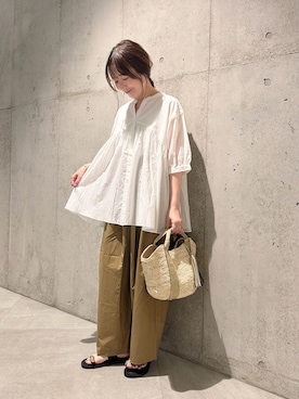 「URBAN RESEARCH Sonny Label（アーバンリサーチサニーレーベル）のアイテム」を使った、香織さん（レディース・154cm）の夏コーディネート