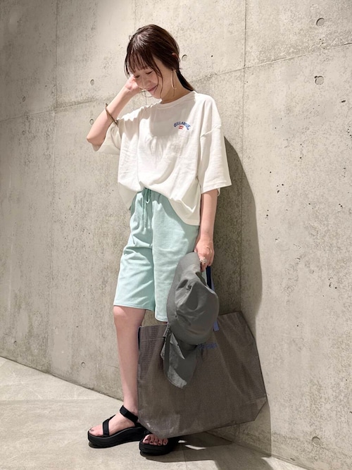 BILLABONG スプレーアーチルーズクロップドリブTシャツ（Tシャツ