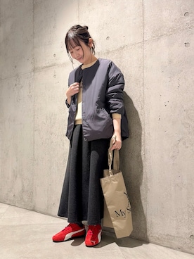 「URBAN RESEARCH Sonny Label（アーバンリサーチサニーレーベル）のアイテム（バッグ）」を使った、香織さん（レディース・154cm）の冬コーディネート