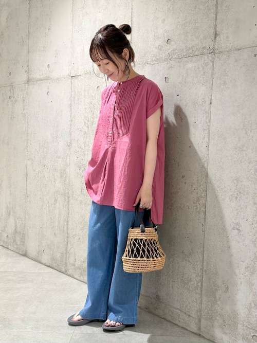 エアリーコットンピンタックドレスシャツ