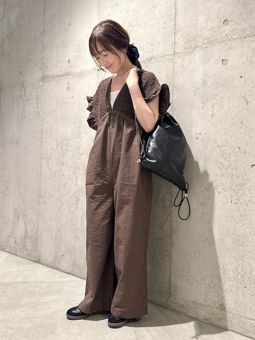 セール】シャーリングサマーオールインワン（サロペット